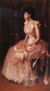 William Merritt Chase The girl in the pink oil painting on canvas